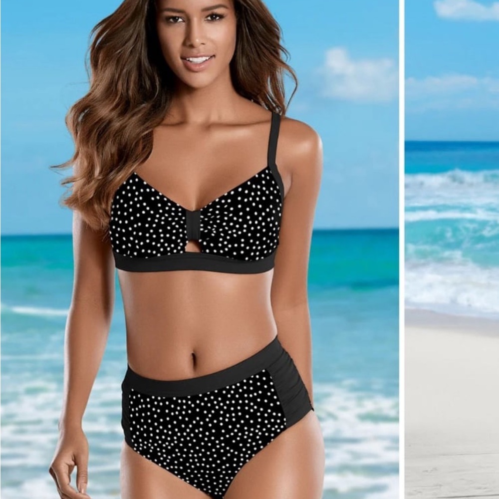 Polka Dot Rouched Swim Bottom 20